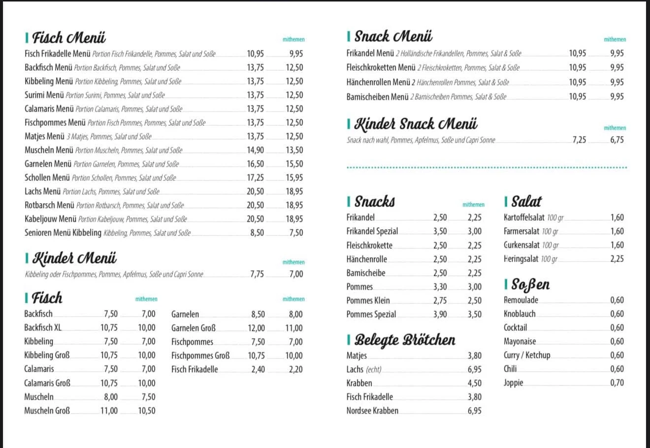 Fisch und Mehr am Rathaus menu 3